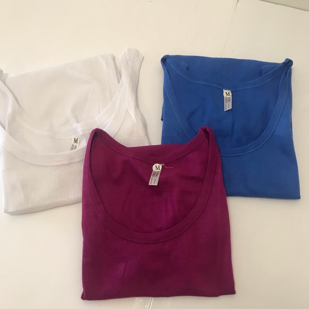 Tank top Chuns bundle 3 white/blue/ púrpura size M